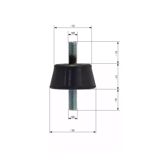 Gumibak A35 M8 4db/csomag