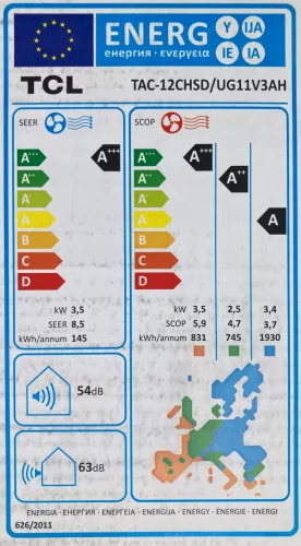 TCL TPro TAC-12CHSD/UG11V3AH klíma szett 3,5kW