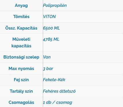 Permetező A-Type 5 Pre VITON 6500ml (savas tömítés)